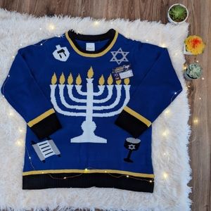 Hanukkah Chanukah Menorah Ugly Holiday Sweater